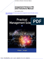 Practical Management Science 5th Edition Winston Solutions Manual