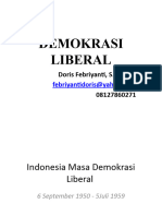 Demokrasi Liberal: Doris Febriyanti, S.IP, M.Si 08127860271