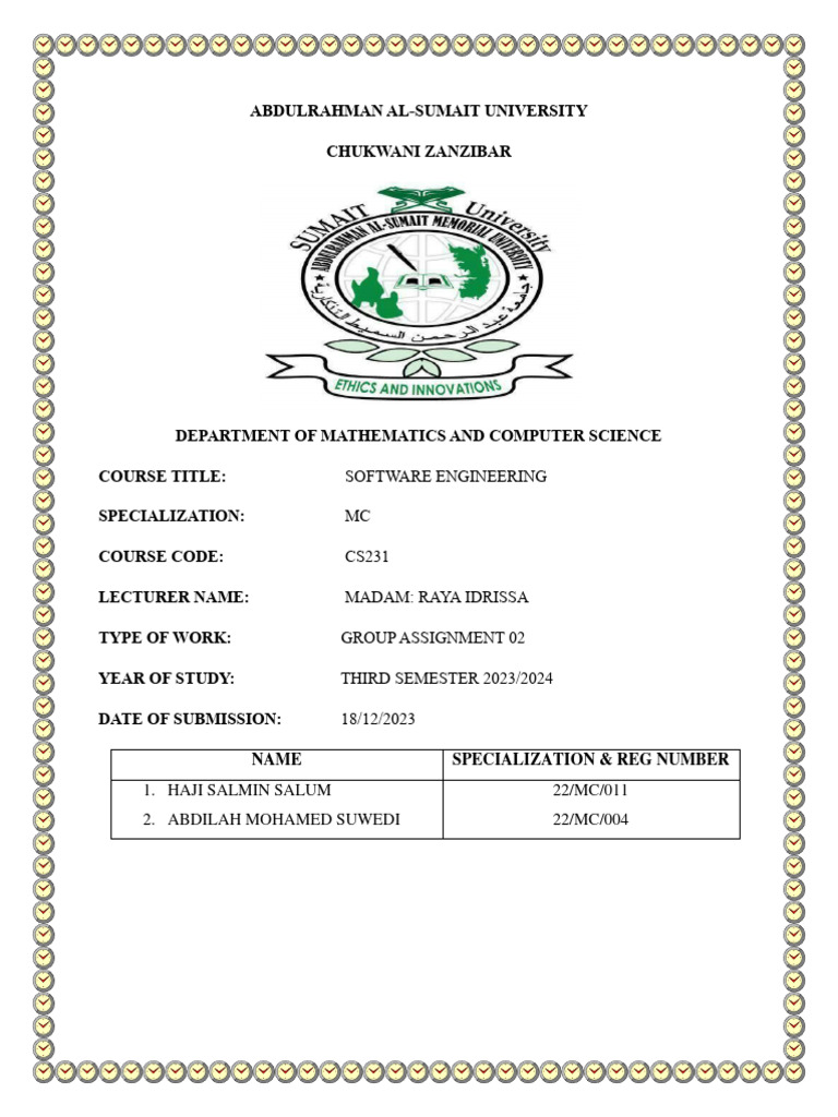 Software Engineering Assignment | PDF | World Wide Web | Internet & Web