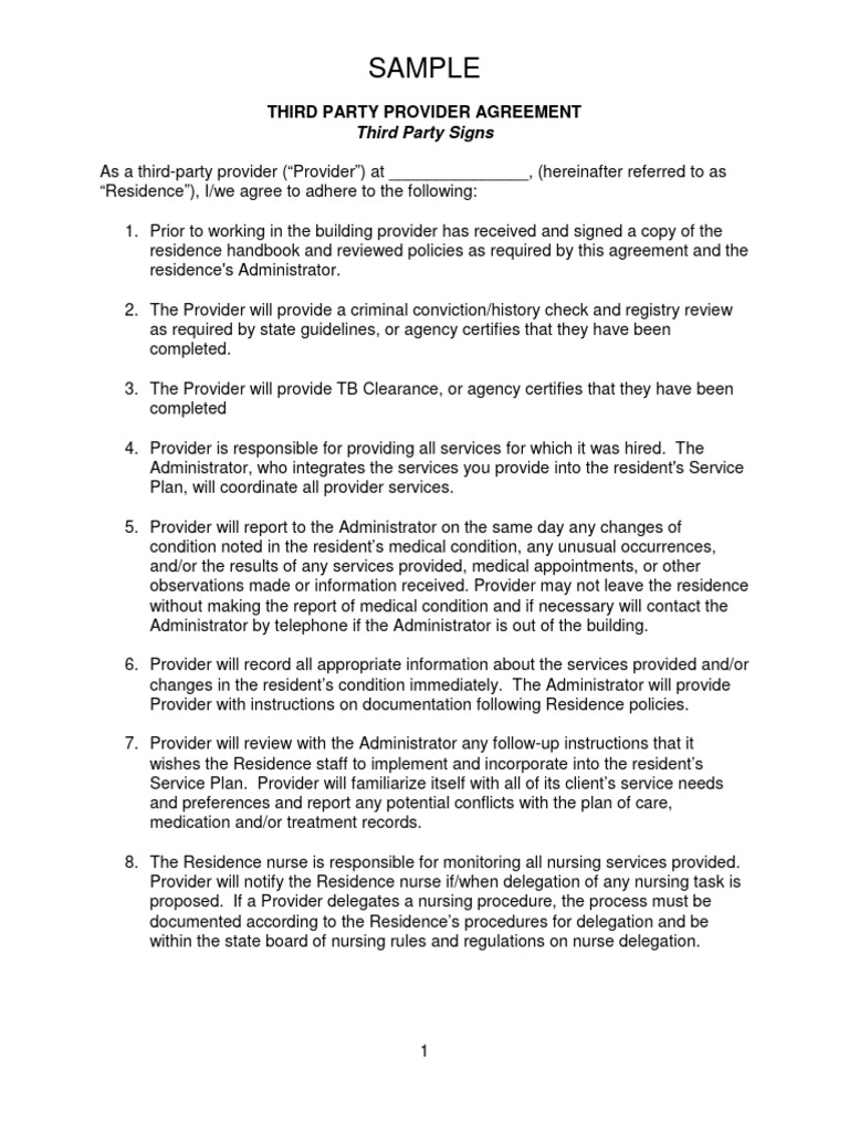 Third Party Agreement - Third Party Signs | PDF | Health Insurance
