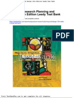 Practical Research Planning and Design 10th Edition Leedy Test Bank