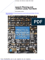 Practical Research Planning and Design 12th Edition Leedy Test Bank