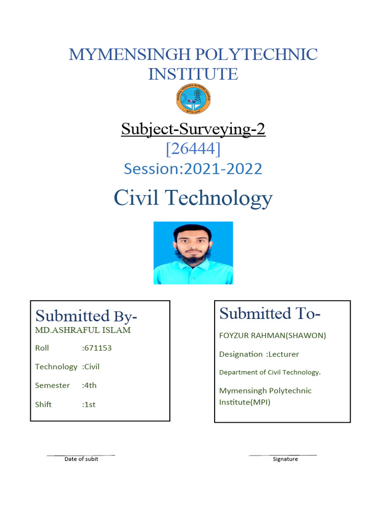 Civil Technology Mymensingh Polytechnic Institute PDF