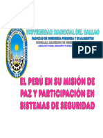 El Perú en Su Misión de Paz y Participación en Sistemas de Seguridad