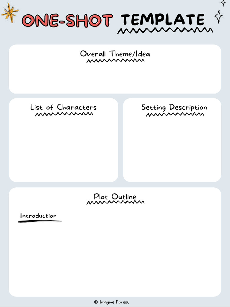 One Shot Template by Imagine Forest PDF