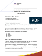 L2 - CD 303 Classification of Data Structure