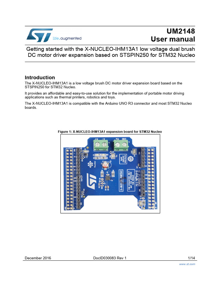 STM32 Nucleo DC Motor Driver Guide | PDF | Computers