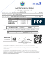 Ministerio de Educación, Ciencia Y Tecnología Informe de Resultados Del Estudiante AVANZO 2023 Dirección Nacional de Evaluación Educativa