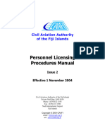 Personnel Licensing Procedures - Fiji