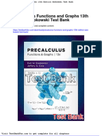 Precalculus Functions and Graphs 13th Edition Swokowski Test Bank