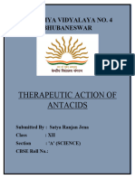 Therapeutic Action of Antacids