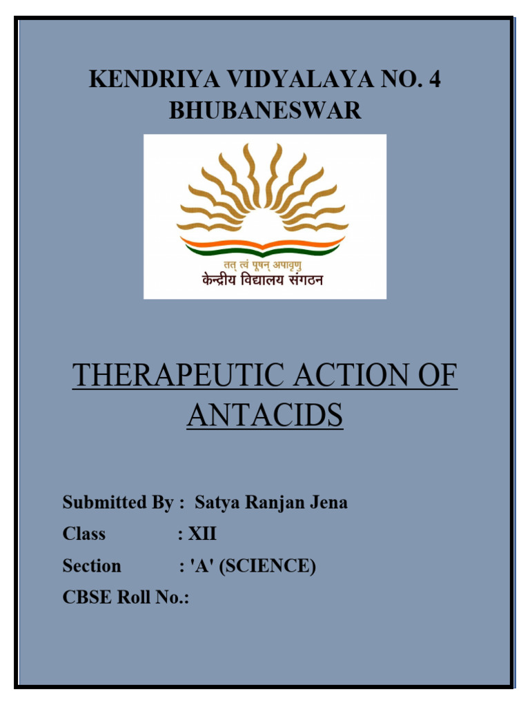 Therapeutic Action of Antacids PDF Acid Gastroesophageal Reflux