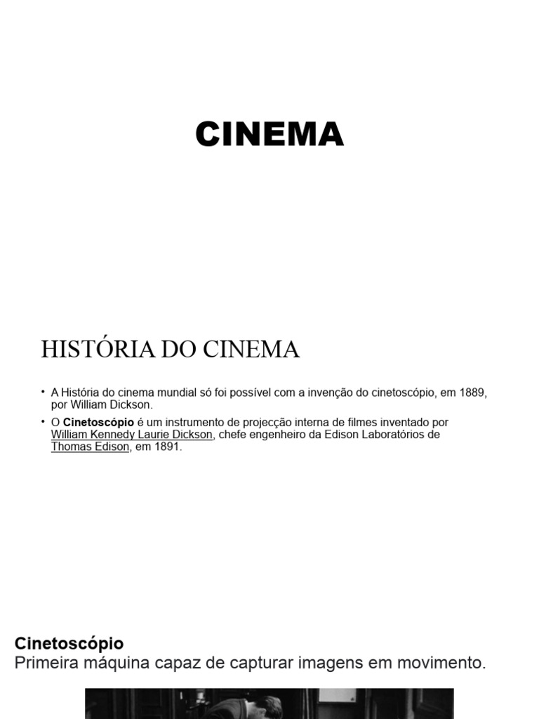 A Evolução do Cinema Mundial | PDF | Fotografia cinematográfica ...