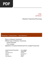 CMS Level II - Monetary Transaction Processing