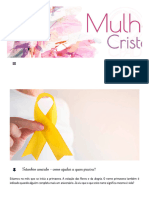 Mulher Cristã - Setembro Amarelo – Como Ajudar a Quem Precisa