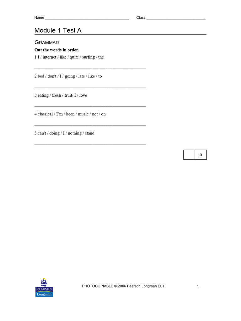 Test 1A | PDF | Language Arts & Discipline