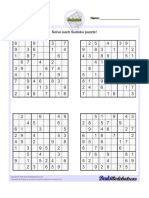 Solve Each Sudoku Puzzle!