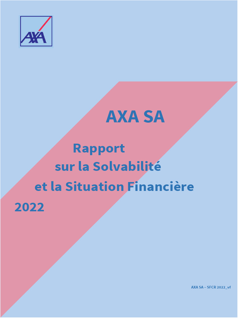 AXA SA : Solvabilité et Finances 2022 | PDF