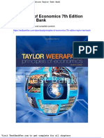 Principles of Economics 7th Edition Taylor Test Bank