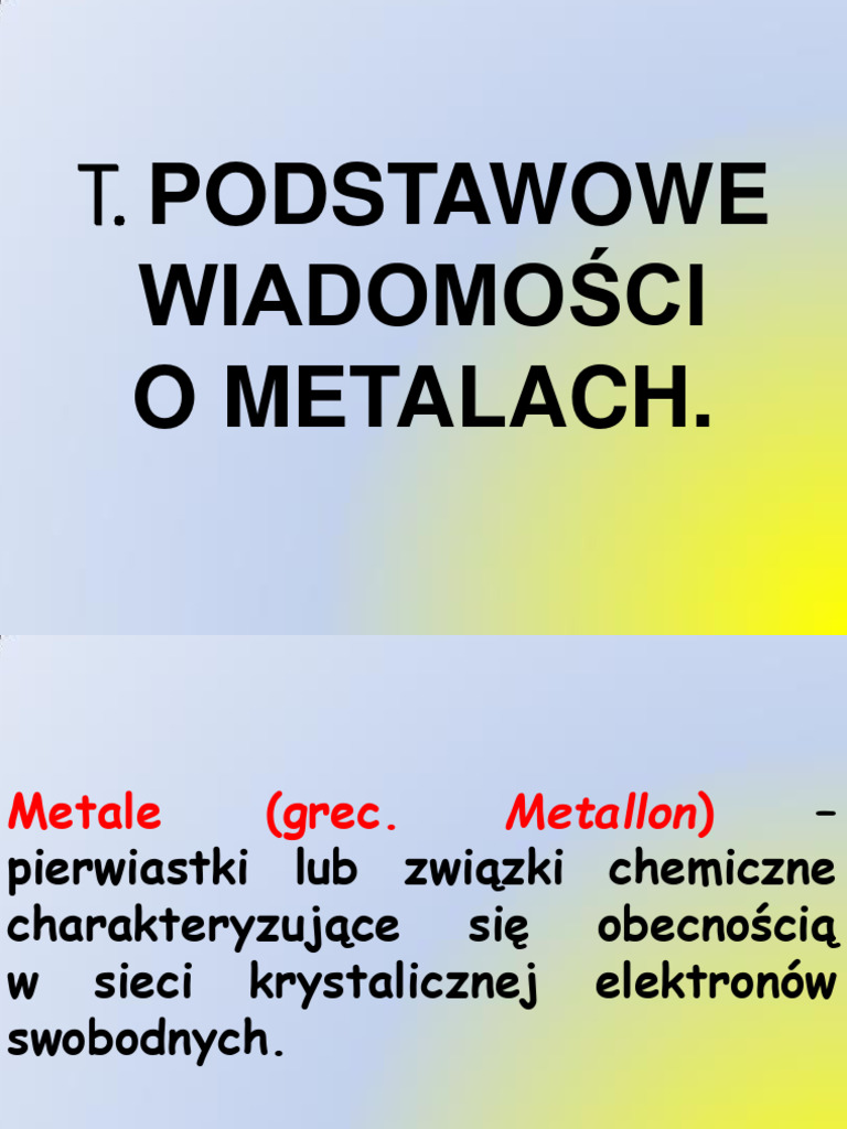 Metale PDF