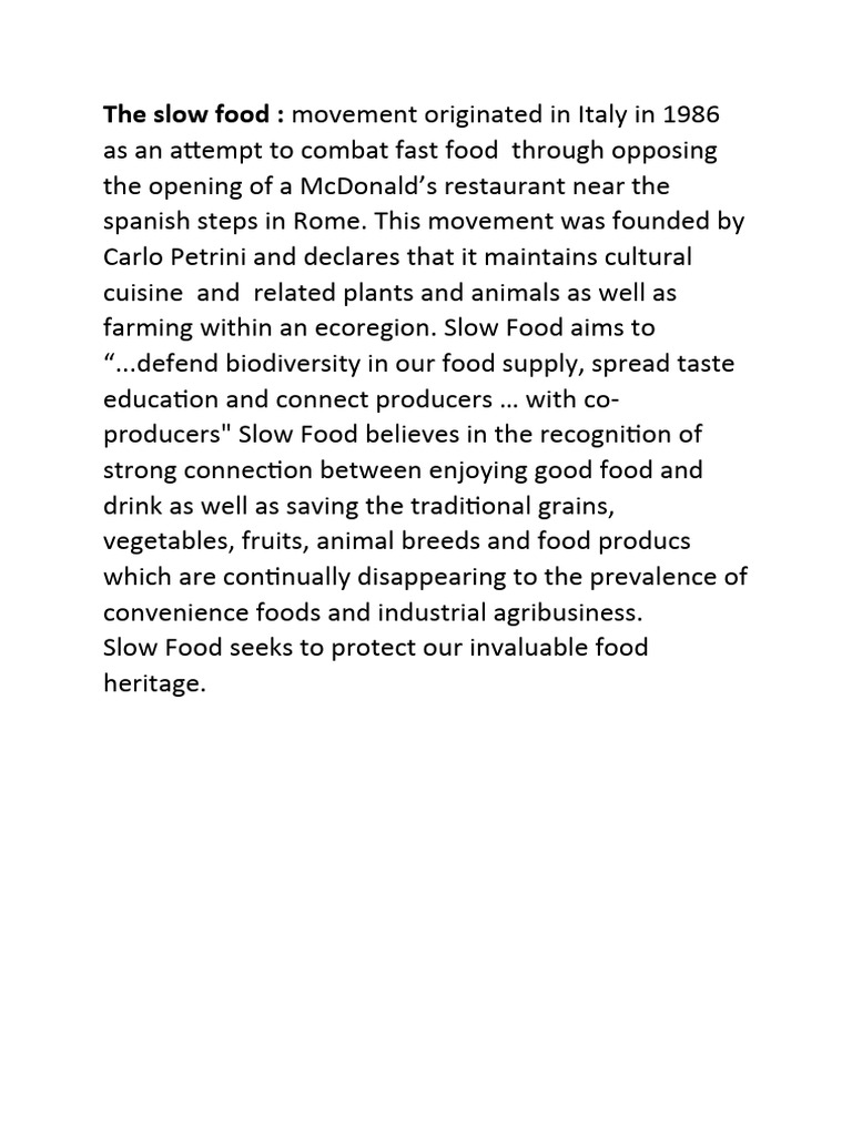 Slow Food PDF