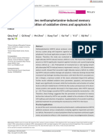 Resveratrol Attenuates Methamphetamine-Induced Memory Impairment Via Inhibition of Oxidative Stress and Apoptosis in Mice