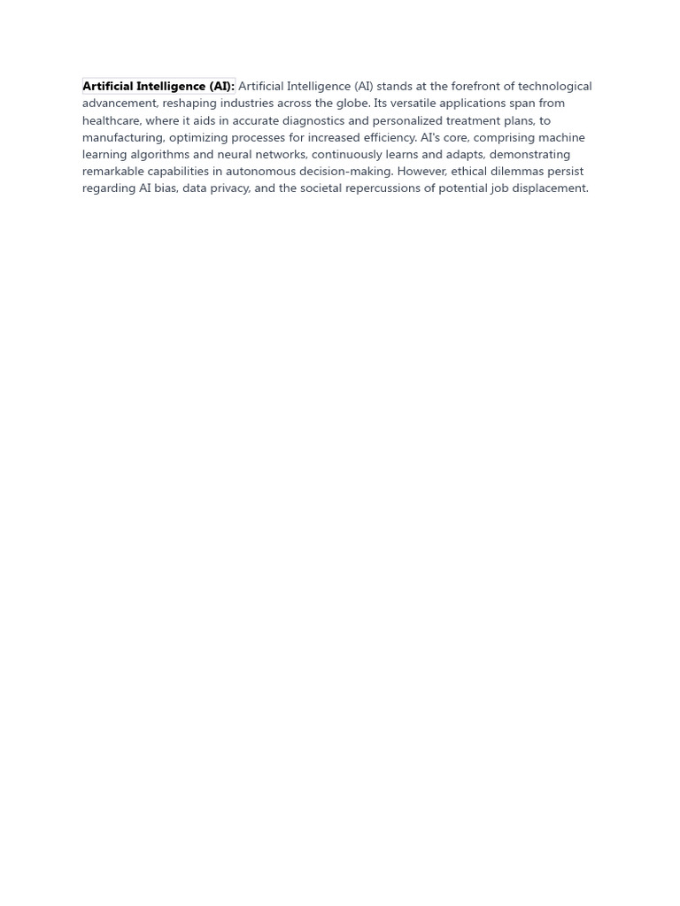 Artificial Intelligence (AI) | PDF