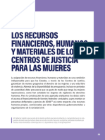 Los Recursos Financieros en Centros de Justicia de Mujeres