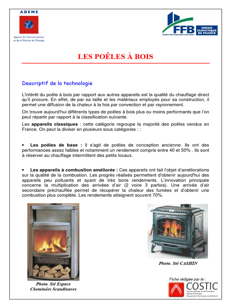 Guide des poêles à bois et normes PDF Poêle (chauffage) Transfert — free download