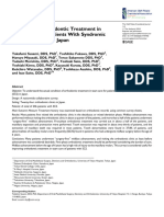 A Survey of Orthodontic Treatment in Team Care For Patients With Syndromic Craniosynostosis in Japan