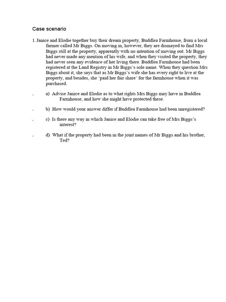 Case Scenario(2) | PDF