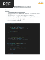 BACKTRACKING Solutions 
