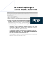 Vacinação para pacinet com anemia falciforme