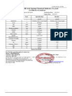 Coa Propilenglicol Dongying Lote Yf01230918