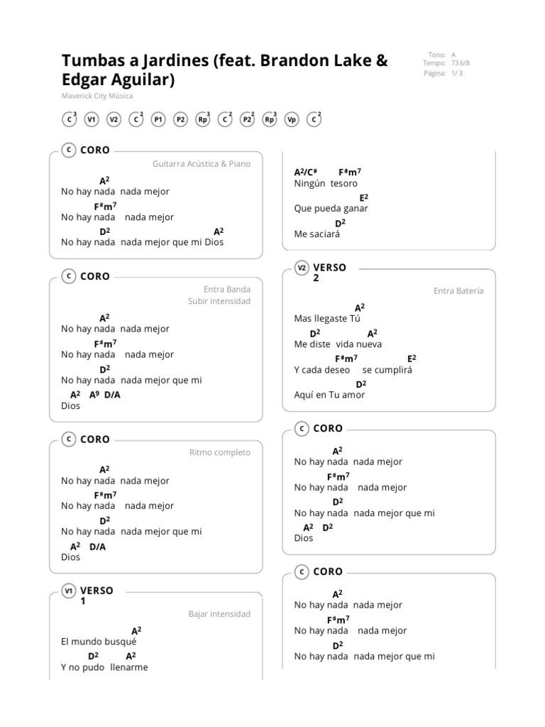 Tumbas_a_Jardines_feat_Brandon_Lake_&_Edgar_Aguilar_Maverick_City PDF Musicología Notación
