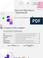 Math Subject For High School - 10th Grade - Quadrilaterals by Slidesgo