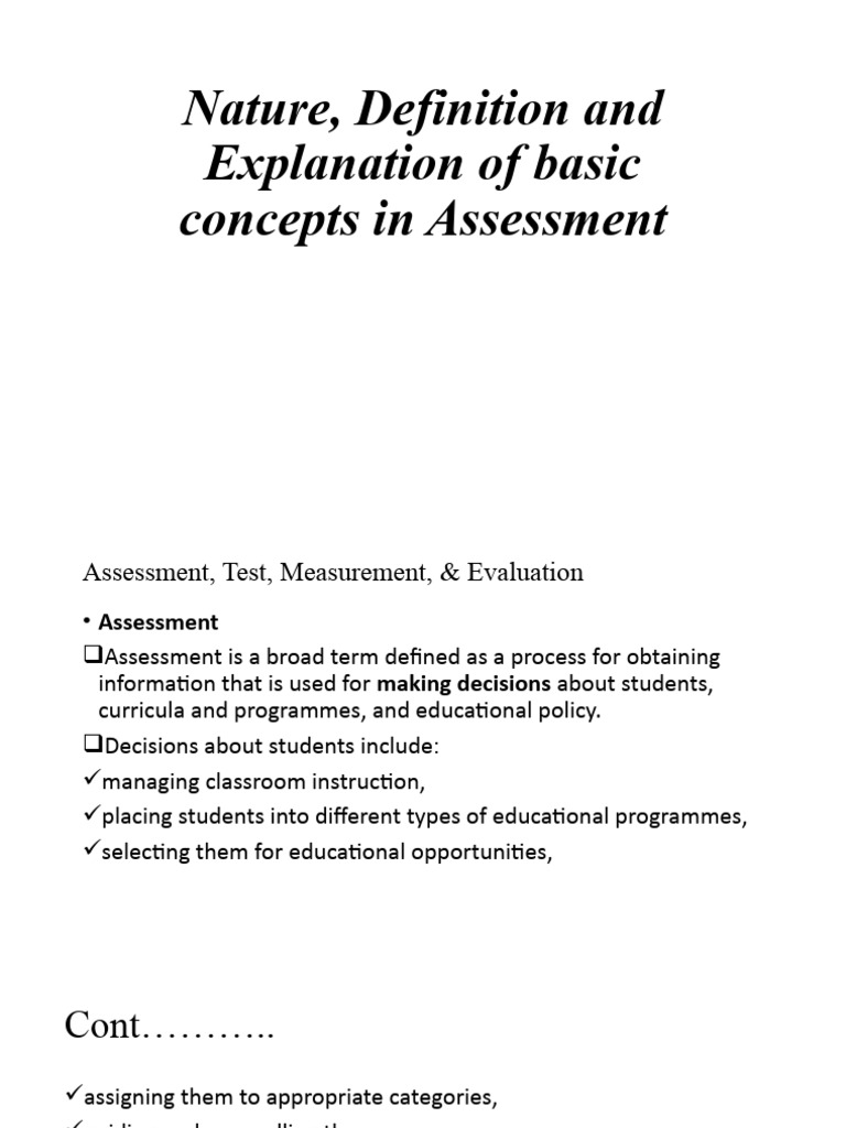 Nature, Definition and Explanation of Basic Concepts PDF