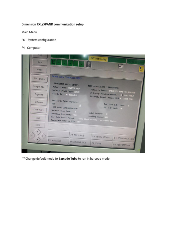 Dimension RXL/XPAND Barcode Setup Guide | PDF