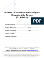 Protocolo - Prueba - Informal - Fonoaudiologica - 2°basico