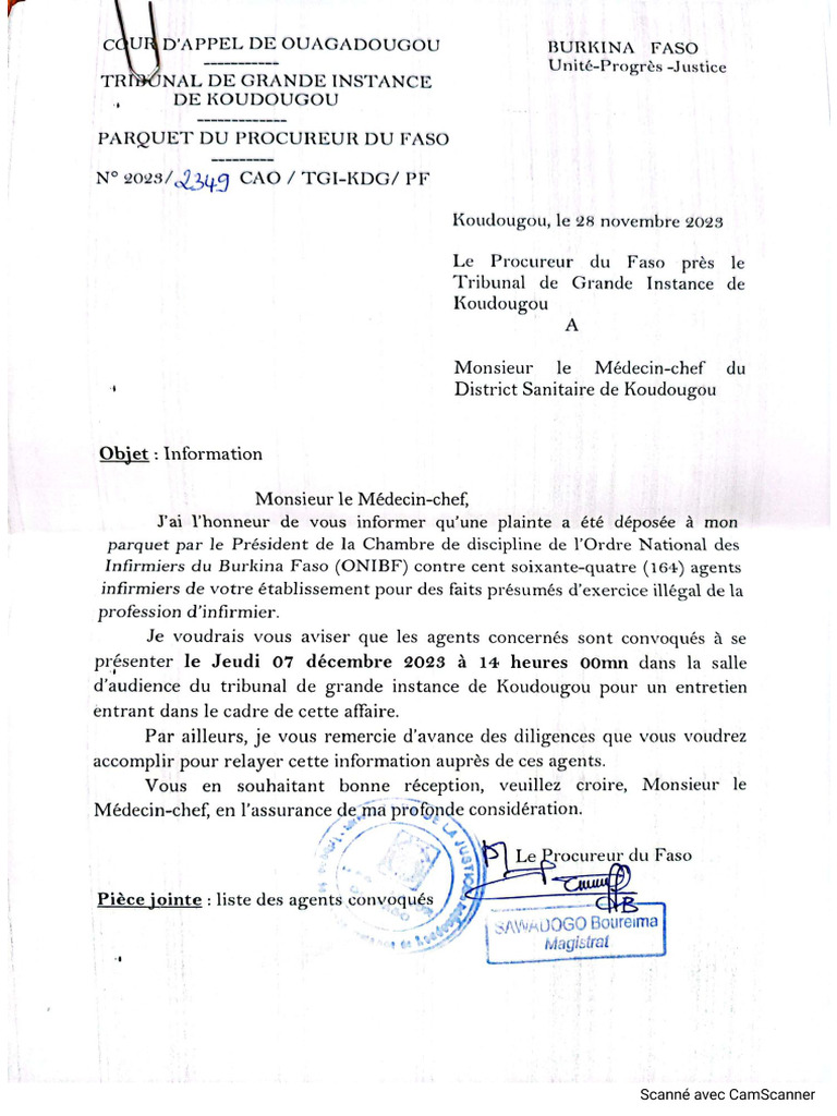 Delegue Du Procureur Convocation