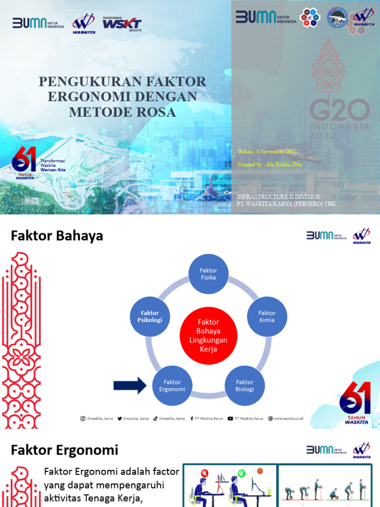 Pengukuran Ergonomi dengan Metode ROSA | PDF