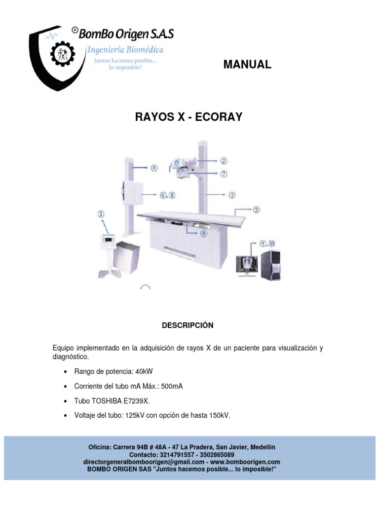 Manual - Rayos X Ecoray | PDF