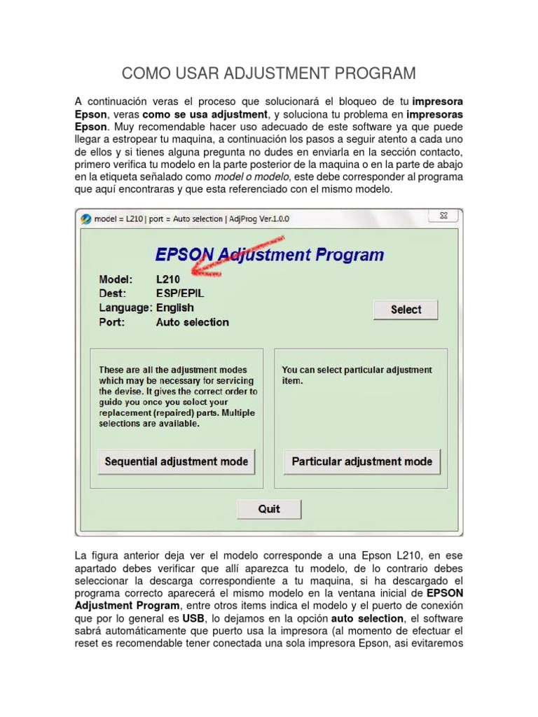 Como Usar Adjustment Program | PDF