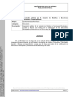 Publicación Relación de Mesas Electorales