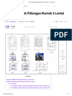 Denah Tampak Potongan Rumah 2 Lantai Sample