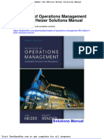 Principles of Operations Management 9th Edition Heizer Solutions Manual