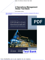 Principles of Operations Management 9th Edition Heizer Test Bank