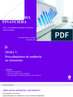 Tema 8 Procedimientos de Auditoría F. en Inventarios