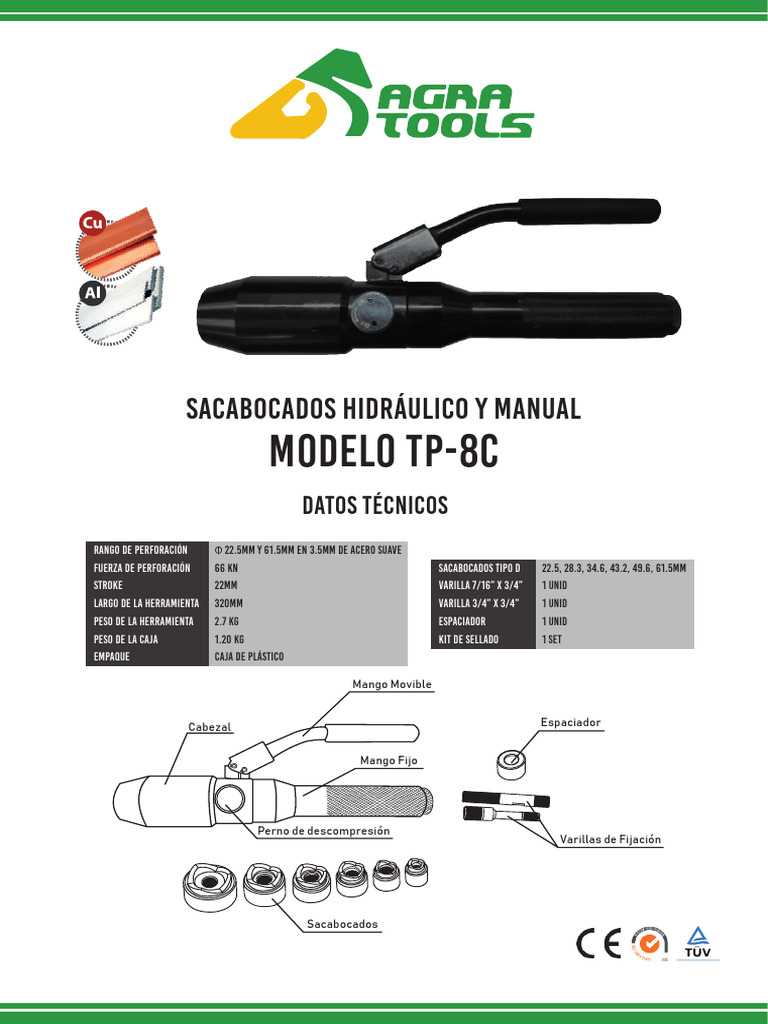 Ficha Tecnica Agra Tools TP-8C | PDF
