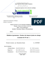 Diabète Et Grossesse Facteur de Risque Et Prise en Charge (À Propre de 70 Cas)